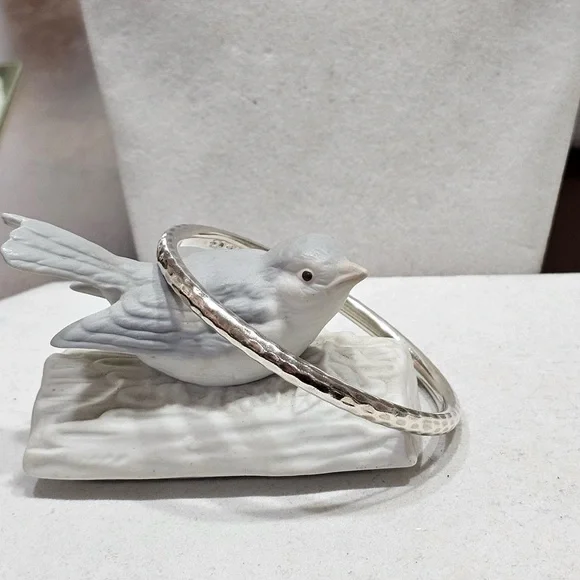 Silpada Bangle Bracelet 925 Hammered Solid Sterling Silver - Picture 2 of 16